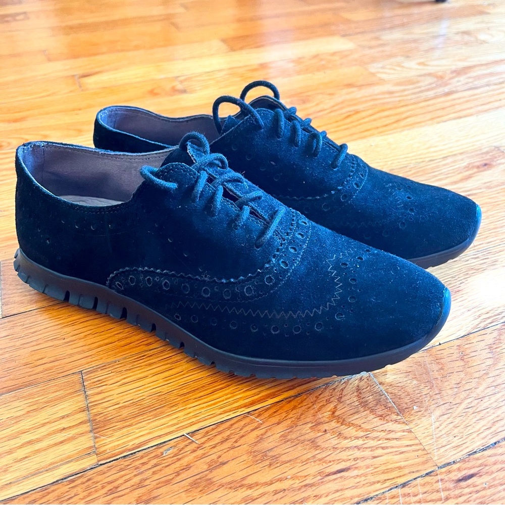 Cole Haan Zerogrand Women’s 7.5 Black Suede Oxford Sneakers barely worn like new